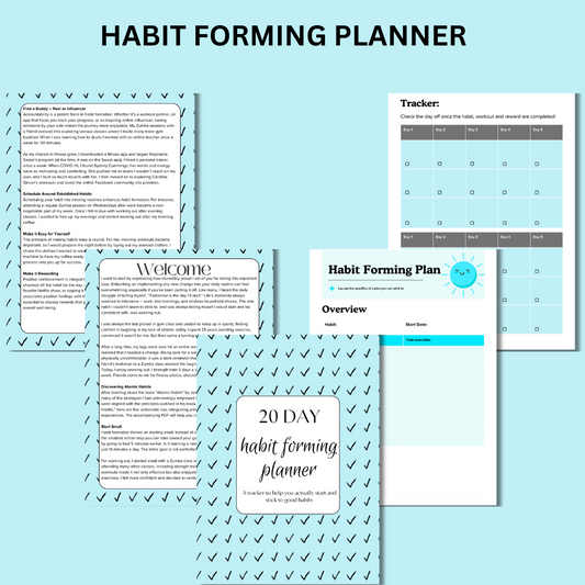 20 Day Habit Forming Planner
